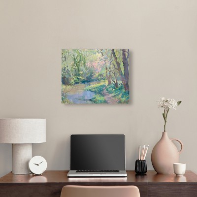 Serenity Green and Pink Rustic Farmhouse Canvas Wall Art