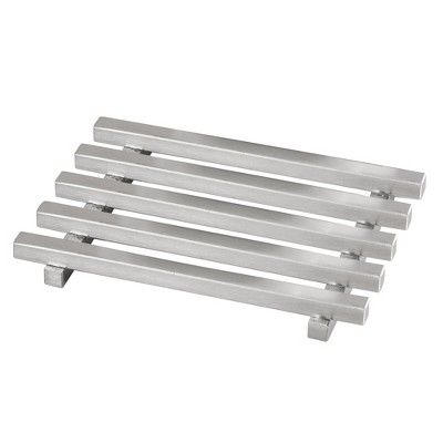 iDesign Stainless Steel Soap Dish for Bar Soap - Brushed