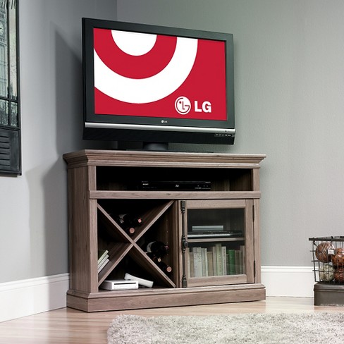 corner entertainment center white