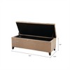 XINGHANZHENXUAN Tufted Upholstered Storage Bench, Soft Close Lid, Button Detail & Espresso Wood Legs, Bedroom or Living Room - 2 of 4