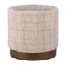 Carolina Chair  Table Handwoven Boreas Hammered Metal Storage Ottoman - 4 of 4