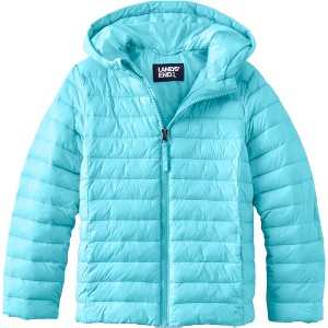Lands' End Kids ThermoPlume Packable Hooded Jacket - 1 of 4