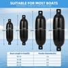 4 Pack Boat Fenders,16"/20"/23"/27" Inflatable Boat Bumpers for Docking,Dock Bumpers with 4 Ropes,1 Air Pump & 1 Storage Bag - 3 of 4