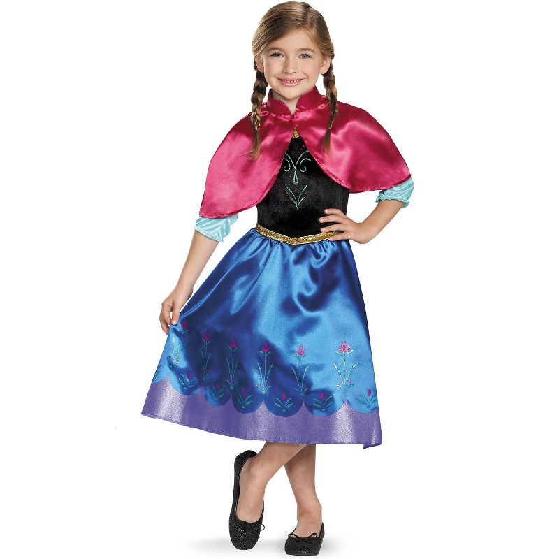 Frozen Anna Traveling Classic GIrls' Costume, X-Small (3T-4T), 1 of 3