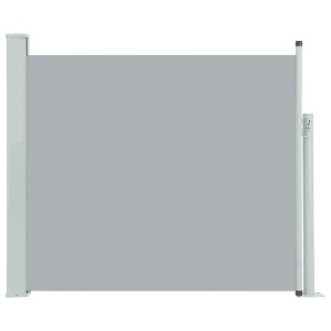 vidaXL Side Awning Grey Polyester with PU coating, powder-coated iron - 1 of 4