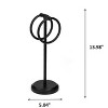 Home Mart Goods Matte Black Stainless Steel Double Ring Fingertip Towel Holder With Heavy Base - 3 of 4