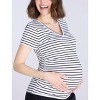 Women's V-Neck Side-Ruched Maternity Short Sleeve Tee | Motherhood Maternity - 3 of 4