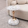 GDFStudio Scott  21.2" H Elegance Mermaid Tail Metal Pedestal End Table - 2 of 4