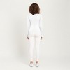 Anna-Kaci Active Women's Seamless Long Sleeve Fitted Top with Thumbhole Cuffs and Crew Neck - 3 of 4