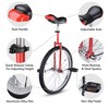 Yescom 24 In Wheel Outdoor Unicycle Adjustable Seat Anti-Skid Pedal Circus Bike for Adults Teenagers Kids, Red - 2 of 4