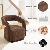 360° Swivel Chair Upholstered Accent Chair Barrel Chair Padded Armchair Cozy Reading Chair - ModernLuxe - 3 of 4