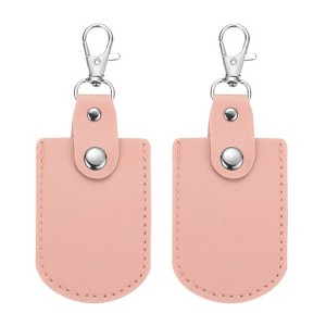 Unique Bargains DIY Office Car PU Leather Key Fobs 2 Pcs - 1 of 4