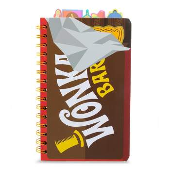 Silver Buffalo Willy Wonka Bar 5-Tab Spiral Notebook With 75 Sheets