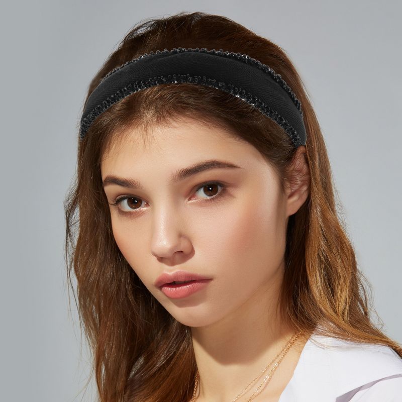 Unique Bargains Women's Bling Beaded Headbands Accessories Hairband 1.18 Inch Wide 1 Pc, 2 of 7