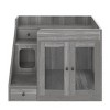 Whisen Hidden Cat Litter Box Enclosure with LED Light - 2 Storage Drawers, Multi-Functional Gray Side Table for Living Room, Discreet Indoor Cat House - 4 of 4