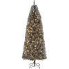 TackView Prelit Artificial Christmas Tree, Tinsel Fake Christmas Tree with Warm White LED Lights, Metal Stand - 4 of 4