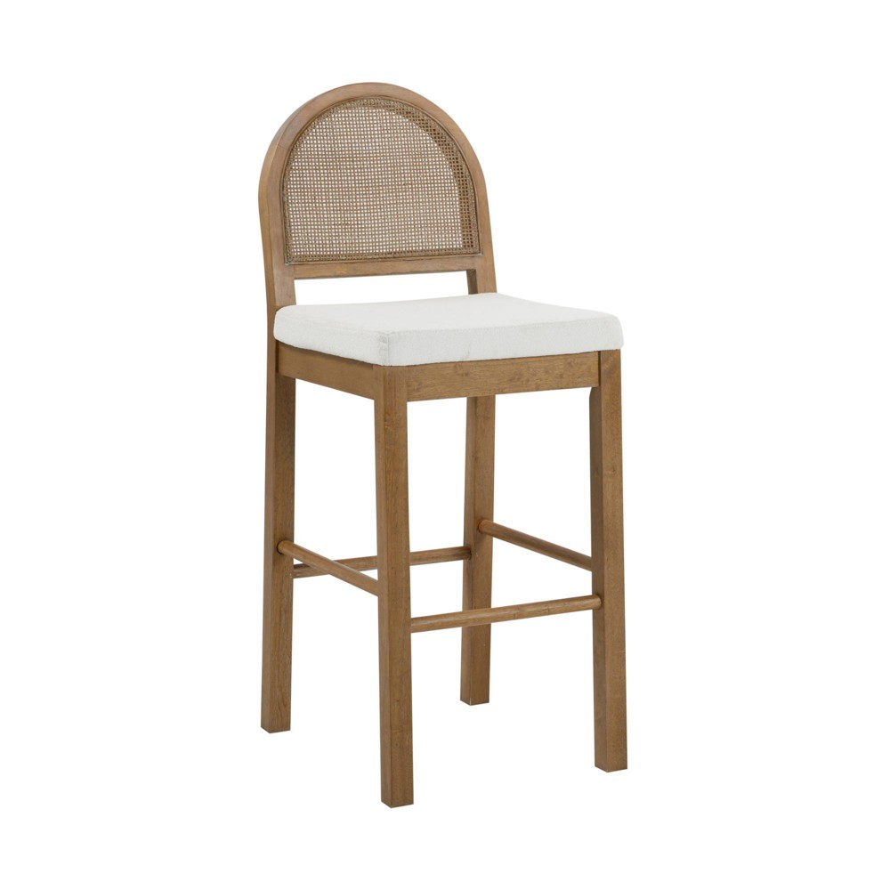 Photos - Chair Nathan James Bailey Boucle Counter Height Barstool Light Brown