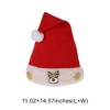 Unique Bargains Christmas Hat Knit Reindeer Fleece Hat Polyester Non-Woven Fabric Red 11.02"x14.57" 1 Pc - 3 of 4