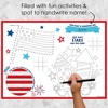 Big Dot of Happiness Firecracker 4th of July - Paper Red, White and Royal Blue Party Coloring Sheets - Activity Placemats - Set of 16 - 2 of 4
