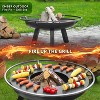 Good Directions Porto 24" Outdoor Fire Pit with Grill Plate Black - 3 of 4