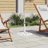 vidaXL Umbrella Base White Cast Iron Medium Decorative Inlays - 2 of 4