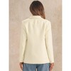 Allegra K Women's Notched Lapel Shoulder Pads Flap Pockets Blazer - 4 of 4