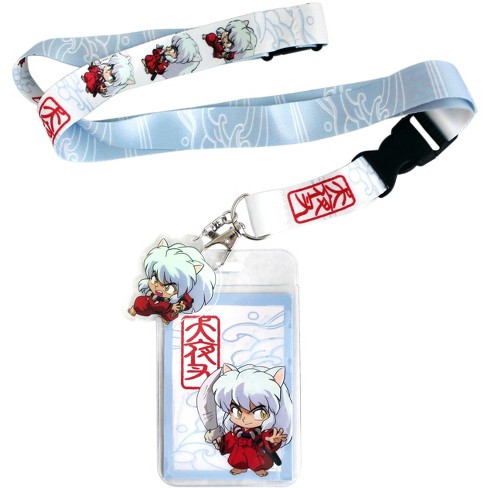 Inuyasha Merch Id Badge Holder Lanyard Keychain Lanyard W/ Plastic