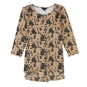 Alfani Womens Printed Woven-Back Knit Pullover Blouse - 1 of 2