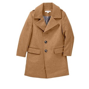 Isaac Mizrahi Boy's CT1013 Single Breasted Wool Overcoat - 1 of 2