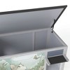 Resenkos Elevated Cat Shelter, Weatherproof Feral Home With High Legs, Curtained & Escape Door, Openable Top, Gray - 3 of 4