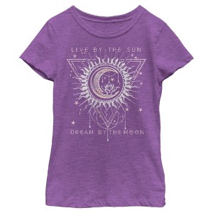 Girl's Lost Gods Live By the Sun Dream By Moon T-Shirt - 1 of 4