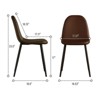 NicBex  Set of 4 Modern Dining Chairs,Upholstered Kitchen Chairs with Metal Legs for Kitchen,Living Room - 3 of 4