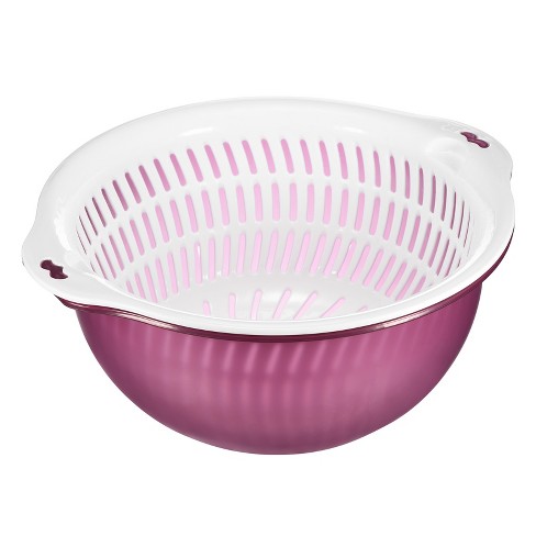 Unique Bargains Kitchen Strainer Colander Bowl Set Vegetable