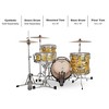 Ludwig Legacy Maple 3-Piece Jazzette Shell Pack With 18" Bass Drum Lemon Oyster - 2 of 4