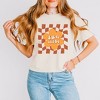 Simply Sage Market Women's Sun Shine Checkered Short Sleeve Relaxed Fit Cropped Tee - 2 of 3