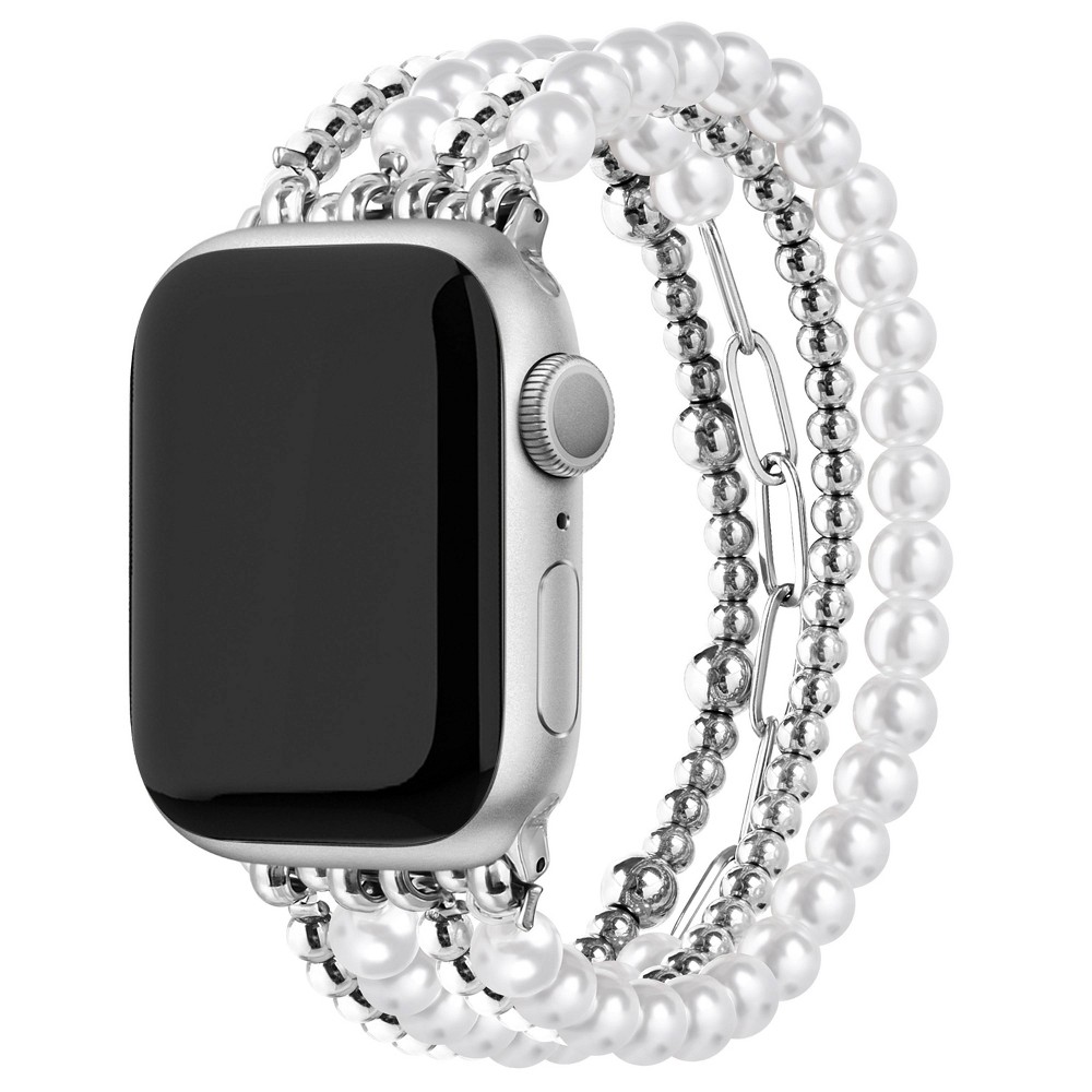 Photos - Smartwatches POSH Tech Penny Beaded Band forApple Watch - Silver 