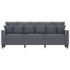 vidaXL 3-Seater Sofa Dark Gray 70.9 in. Velvet - 3 of 4