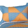 Slickblue 3 PC Full/Queen Quilt Set, Handmade Vermicelli Quilted, Soft TC Fabric, 6 Unique Designs, Bedding - 3 of 4