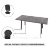 Gulches Expandable Dining Table, 55.12-70.87" Rectangular MDF Table, Medieval Style, Black Metal Legs, Seats 4-6 People - 4 of 4