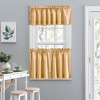 Ellis Curtain Lisa Solid Color Poly Cotton Duck Fabric Tailored Tier Butter - 2 of 4