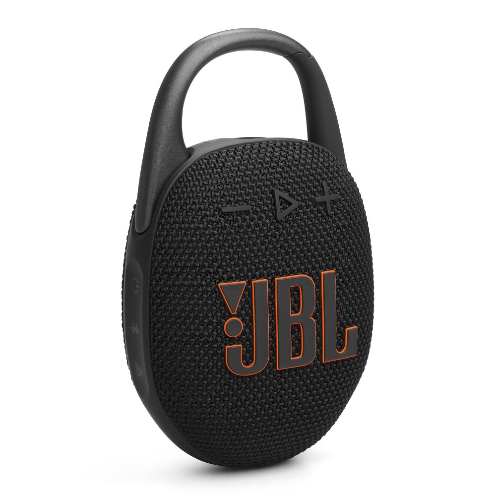 JBL Clip 5 Portable Bluetooth Waterproof Speaker - Black: USB-C Connection, IP67 Rating