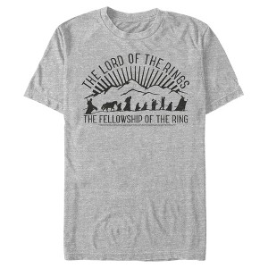 Men's Lord of the Rings Fellowship of the Ring Mountain Silhouettes T-Shirt - 1 of 4