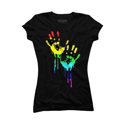 Adult Design By Humans Flag Rainbow Pride Hands By Avocato T-Shirt