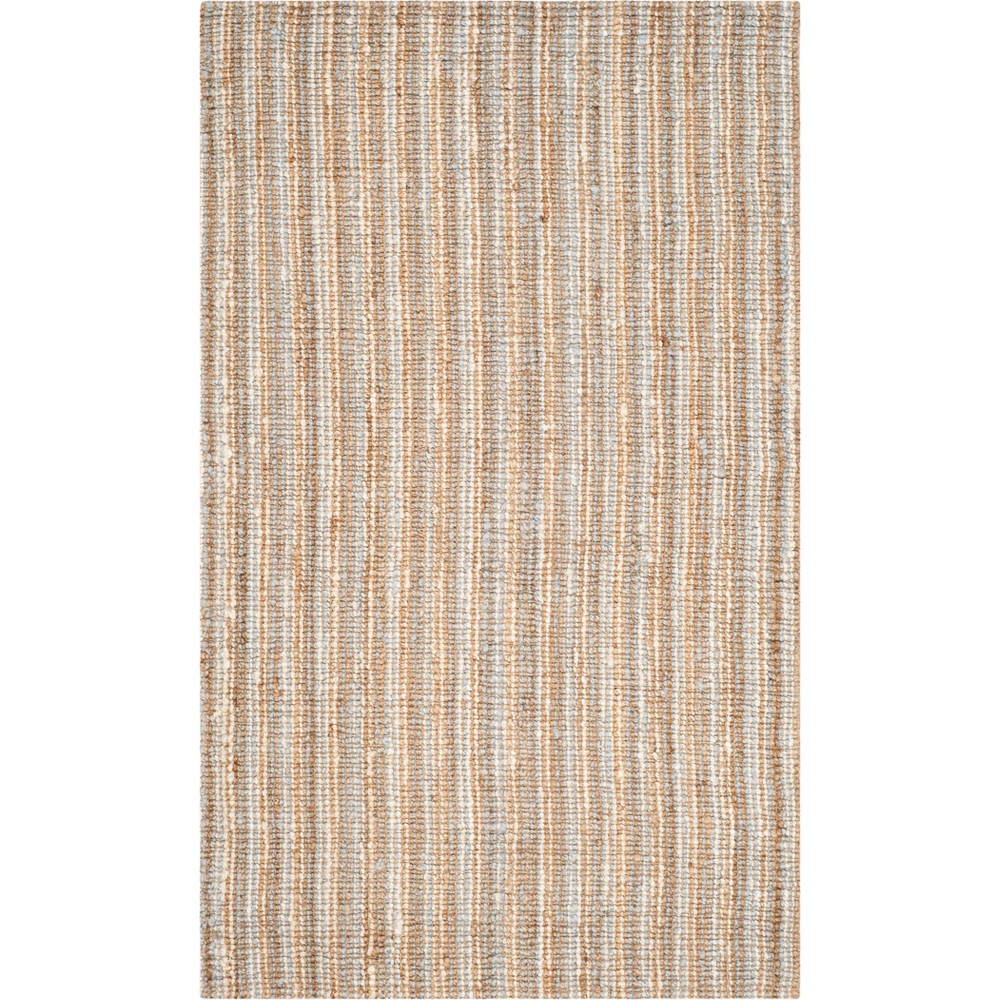 5'x8' Stripe Woven Area Rug Gray/Natural - Safavieh