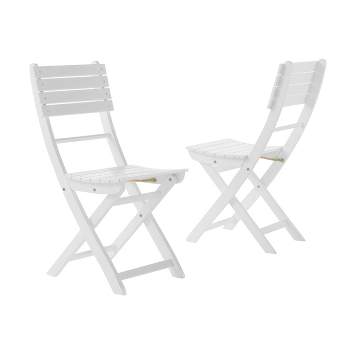 Positano Set of 2 Acacia Wood Foldable Dining Chairs - Christopher Knight Home