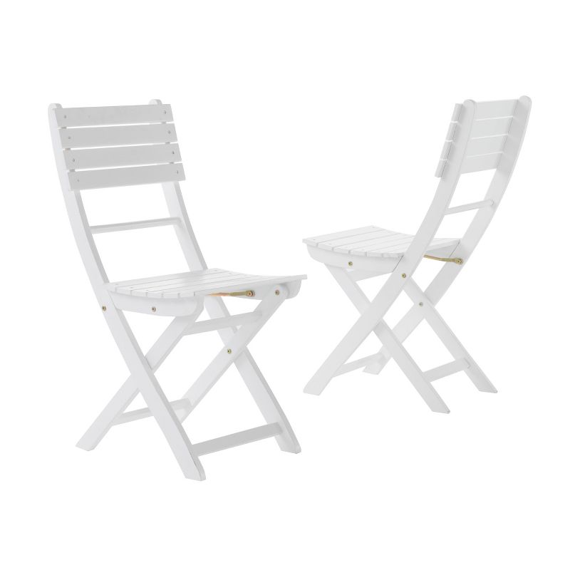 Positano Set of 2 Acacia Wood Foldable Dining Chairs - Christopher Knight Home, 1 of 6