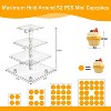 Hachikiko 4 Tier Acrylic Cupcake Stand with Yellow LED Light,Premium Dessert Tower Display for Birthdays, Weddings, Parties - 3 of 4