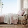 Tommy Bahama Distressed Water Leaves Quilt Set Pink Coral - 4 of 4