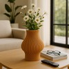 Decorative Sculptural 3D Printed Vase for Living Room Decor - Stylish Home Decor Accent for Office Spaces, Bedroom, or Table Decor - 15", Yellow - 3 of 4