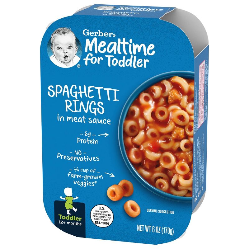 Gerber Toddler Spaghetti Rings in a Meat Sauce Baby Meals - 6oz, 5 of 6